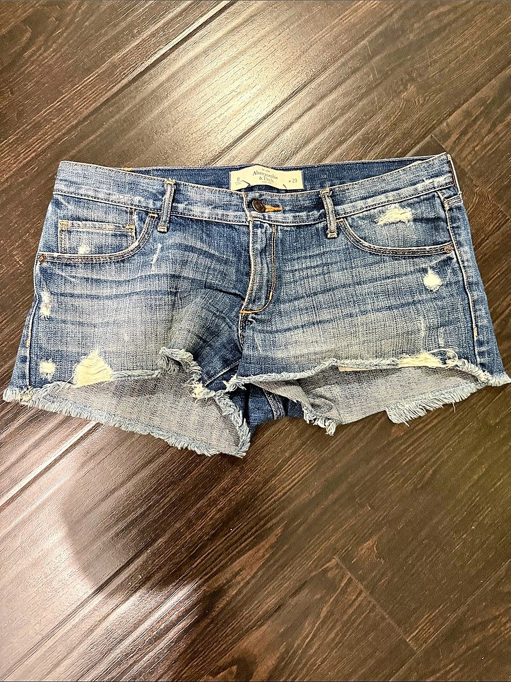 Abercrombie & Fitch Distressed Denim Jean Shorts Waist 29